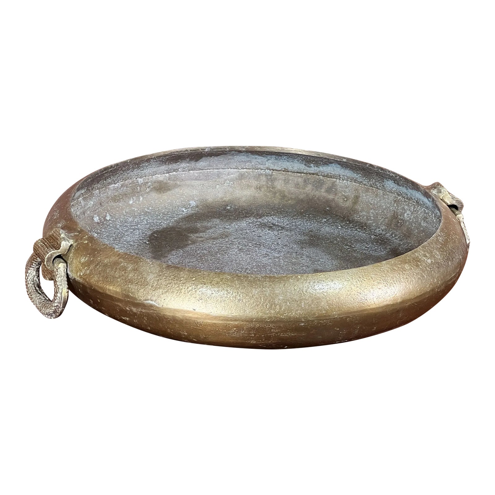 Vintage Middle Eastern 17" Solid Brass Brazier / Cache Pot or Incense Pot