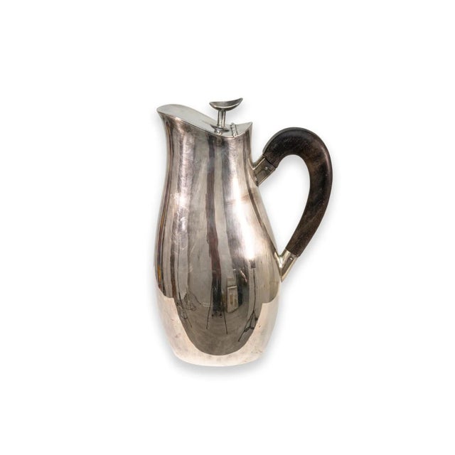 Margret Craver for Towle Attributed Four Piece Sterling Silver Tea Set Wood - Set of 4 For Sale - Image 4 of 10