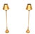 Beautiful Gold Color Table lamps ,The Metal shades are hand rubbed Gold leaf . Elegant sleek Design . Very good quality...
