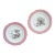 19th Century Pair of Decorative Wall Plates Animals and Pink Rim Attributed to Limoges France For Sale