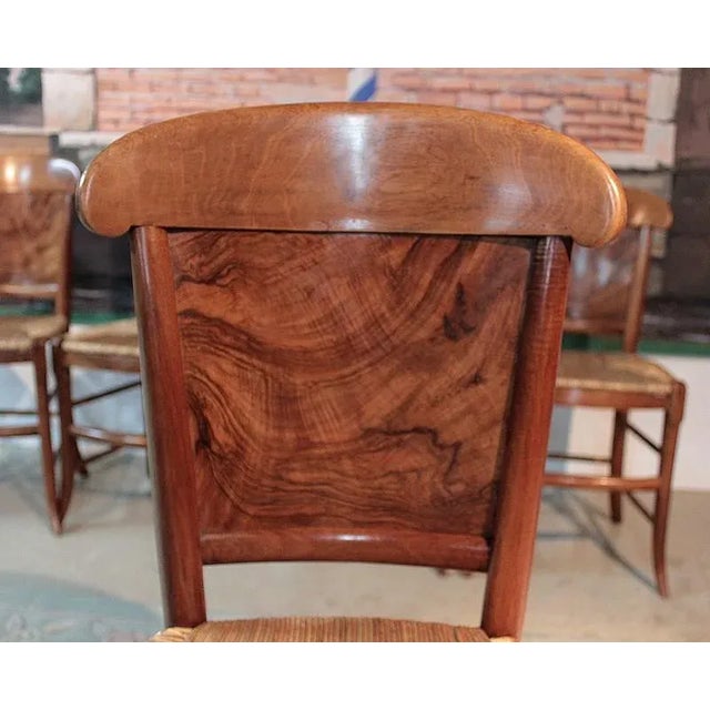 Antique Walnut Dining Chairs, Set of 6 For Sale - Image 3 of 10