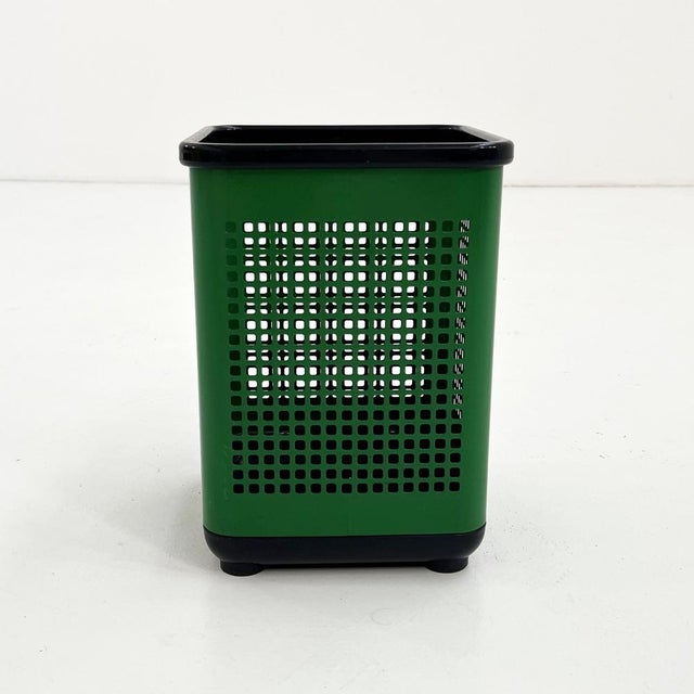 Green Perforated Bin from Neolt, 1980s, in Good conditions. Designed 1980 to 1989 This piece has an attribution mark, I am...