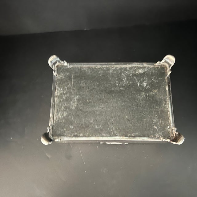 Antique British Solid Silver, Cedar Lined ,Hinged Top Cigarette Box For Sale - Image 16 of 16