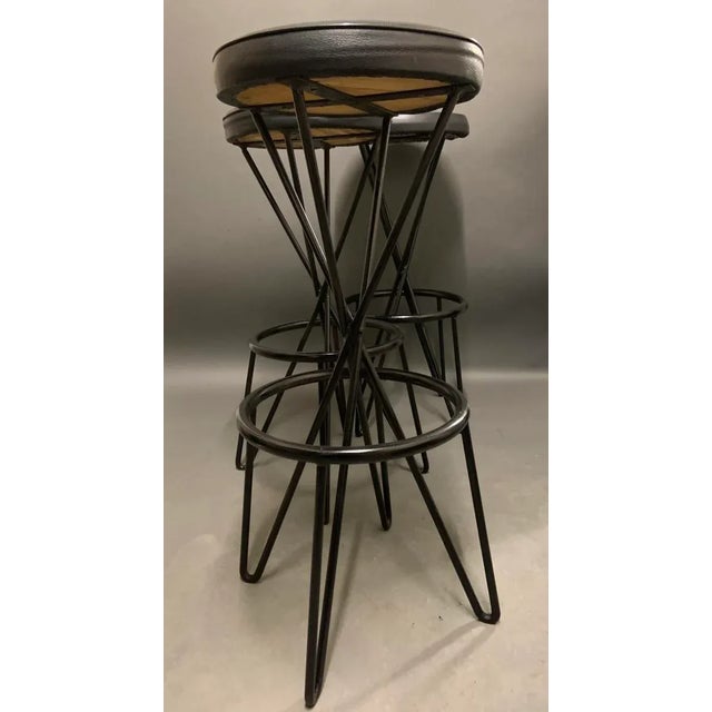 Mid-Century Modern Bar Stools from Thonet, 1950s, Set of 3 For Sale - Image 3 of 6