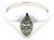 0.87 Carat Weight Bezel Set Marquise Diamond Ring in 18k White Gold, Size 6.75 For Sale