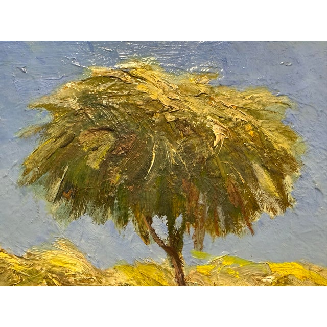 Sky Blue Alexander Alexandrovich Karamzin Framed Oil on Canvas, Mid 20th Century For Sale - Image 8 of 12