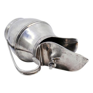 Silver Milk Jug with Hinged Lid and Knob For Sale