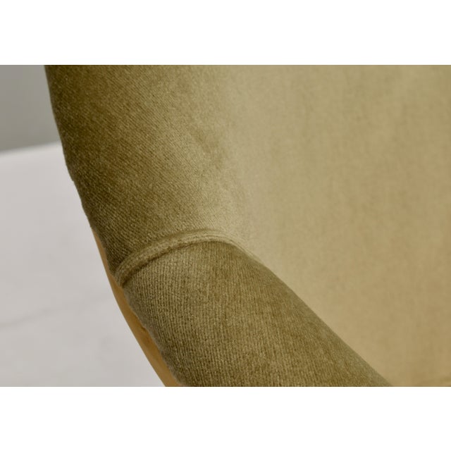 Metal Velvet Circle Armchair, 1950s For Sale - Image 7 of 18
