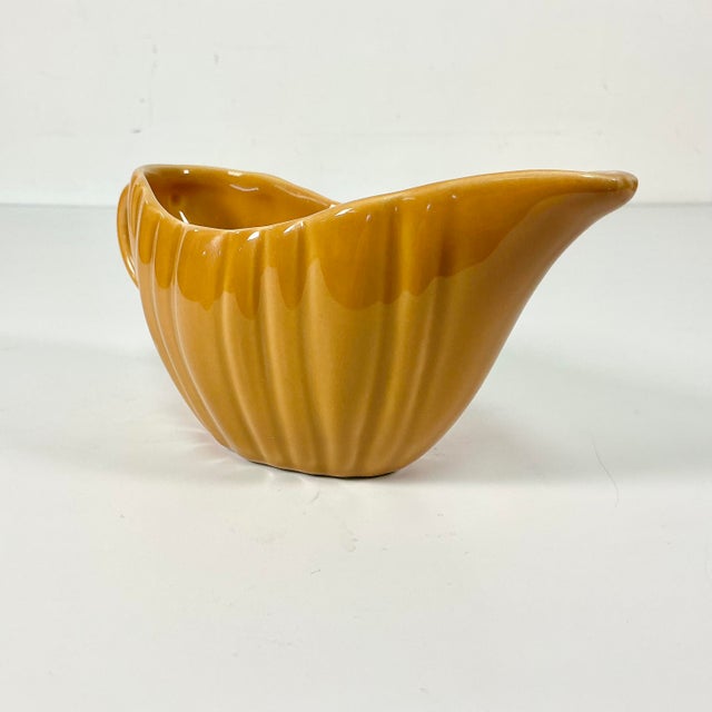 1990s Vintage Portuguese Majolica Ceramic Pumpkin Gravy Sauce Boat, Halloween & Thanksgiving For Sale - Image 12 of 12
