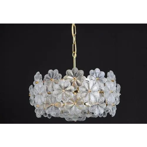 Petite Murano Glass Chandelier attributed to Ernst Palme, Germany, 1970s For Sale - Image 9 of 12