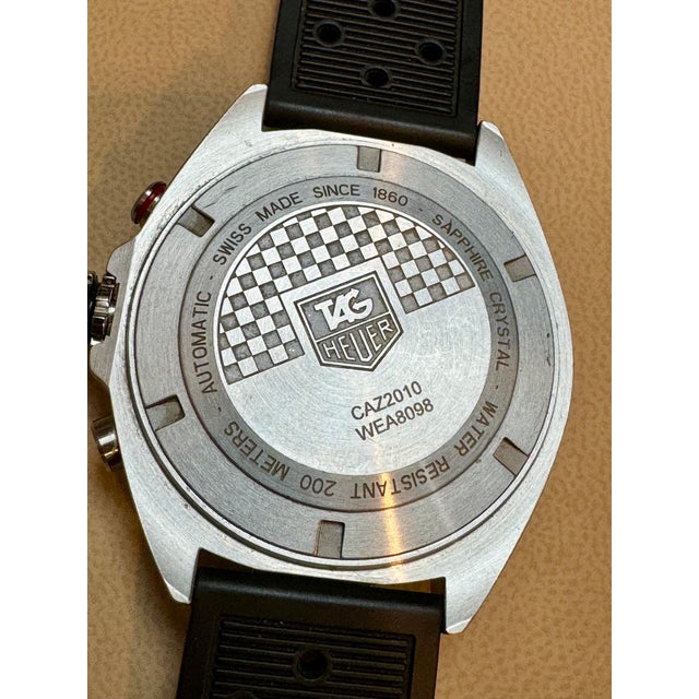 Black TAG HEUER FORMULA 1 Automatic Chronograph, 44 mm, Steel CAZ2010.WEA8098 Leather For Sale - Image 8 of 18