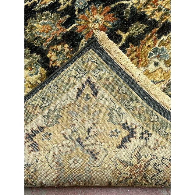 Textile Indo Agrah Hand Knotted Wool Rug 7’9” X 10’1” For Sale - Image 7 of 7