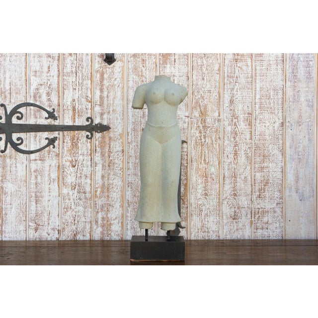 Vintage Southeast Asian Cast Statue For Sale - Image 9 of 9