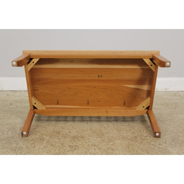 Country Design Solid Cherry Bench or Settee For Sale - Image 10 of 11