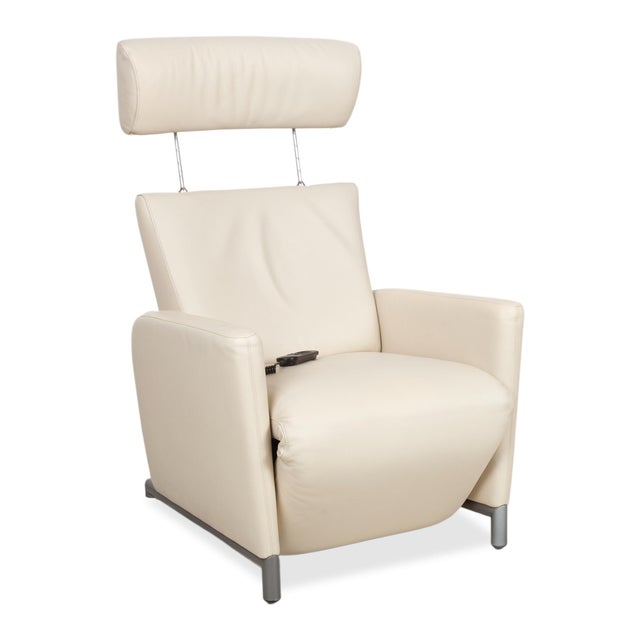 Cream Bico Lounge Chair in Cream Leather from Cor For Sale - Image 8 of 18