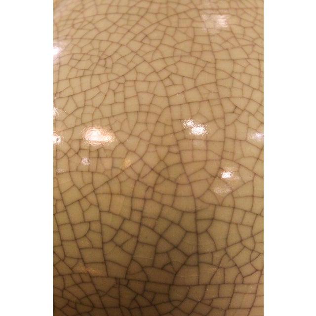 Celadon Green Crackle Glazed Ceramic Lamp, 1960s For Sale - Image 4 of 7
