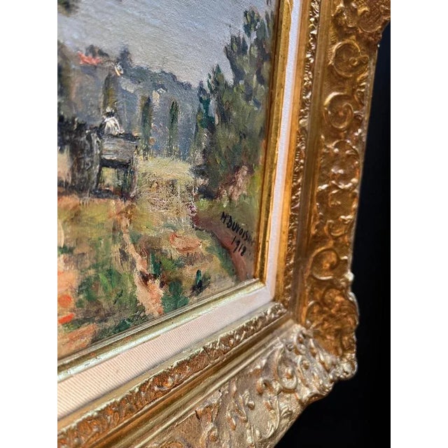 Henri Duvoisin, Rural Landscape, Oil on Canvas, 1918 For Sale - Image 10 of 12