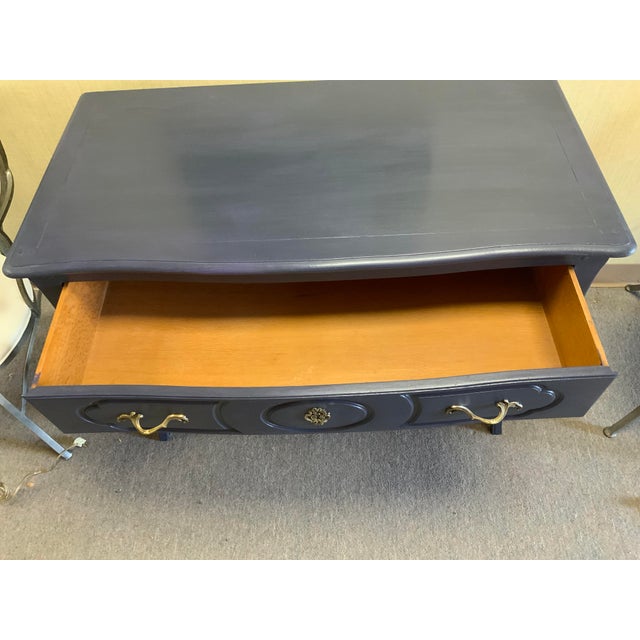 Ink Blue 20th Century French Style Console Table For Sale - Image 8 of 14