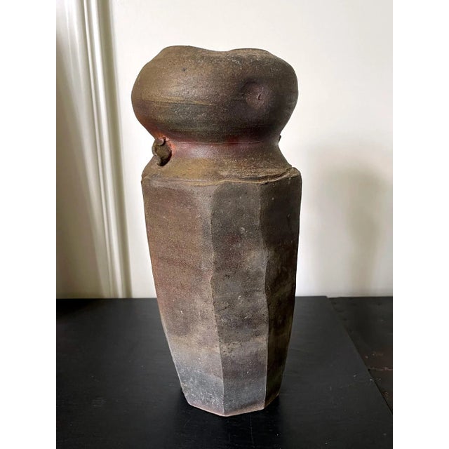 Ceramic Wood-Fired Ceramic Vase by Paul Chaleff For Sale - Image 7 of 13