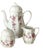 Vintage Winterling Röslau Bavaria Porcelain Coffee Trio with Floral Motifs, 1960s, Set of 3 For Sale