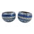 Monica Backstrom for Kosta Boda Tonga Line Tea Glass Bowls- A Pair For Sale