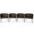 Sepal Chairs with Black Steel Frames and Fiord Upholstery from Kvadrat by Luca Nichetto for Wendelbo, Set of 4 For Sale - Image 12 of 12