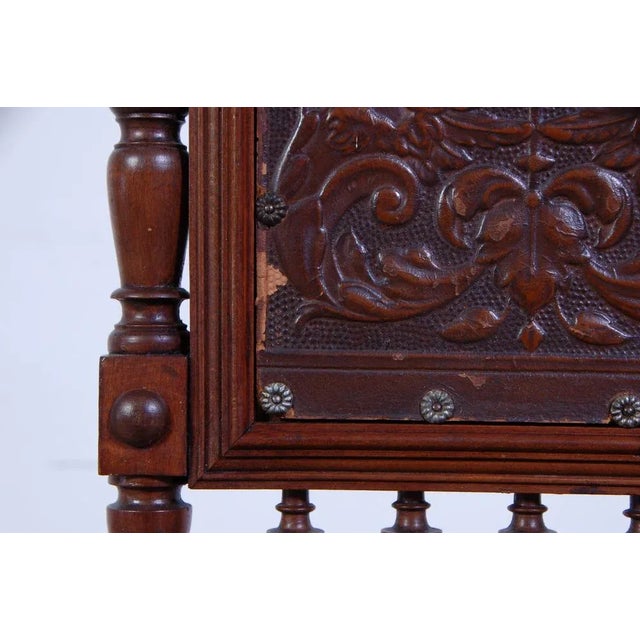 Brown Neo-Renaissance Leather Chair, 1890s For Sale - Image 8 of 13