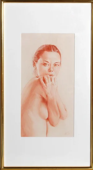 Gianfranco Franco Fusari "Silvia", Nude Drawing by Gianfranco Fusari 2009