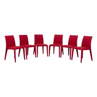 Vol Au Vent Dining Chairs in Burgundy Fabric from B&B Italia For Sale