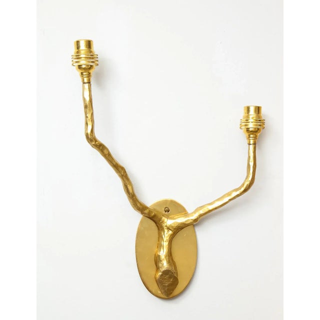 Brass Bespoke Arbre Brass Sconces - a Pair For Sale - Image 8 of 9