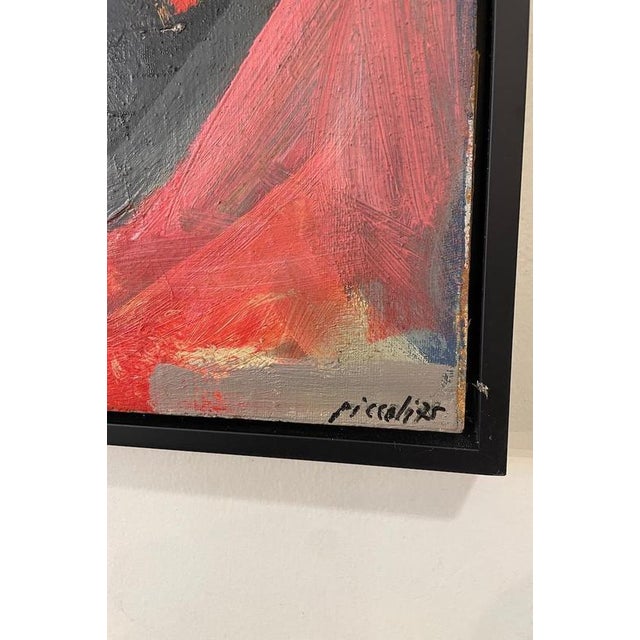 Abstract paintings by Sergio Piccoli from the 1970s, with wooden frame. The artist was born in Verona in 1946, where he...
