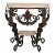 Marble Top Iron & Bronze Base French Console Table For Sale