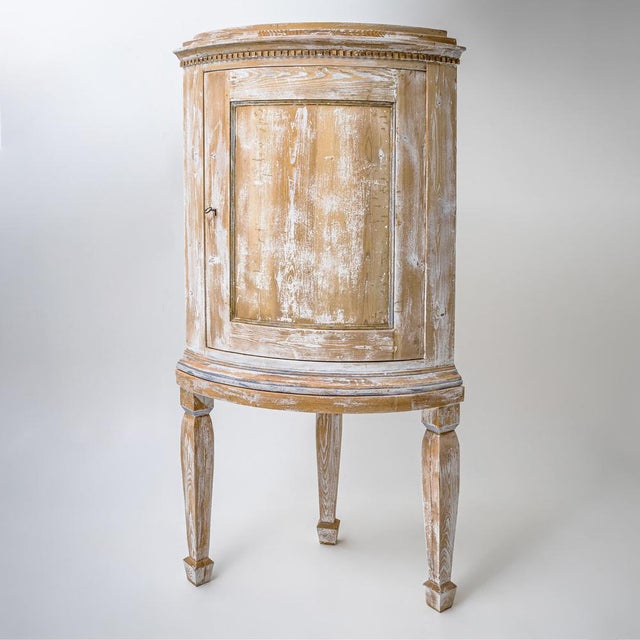 Wood Neoclassical Style Provincial Corner Cabinet, 19th Century For Sale - Image 7 of 7