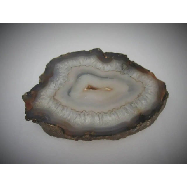 Grey Agate Geode Crystal Decorative Object or Paperweight For Sale - Image 10 of 11
