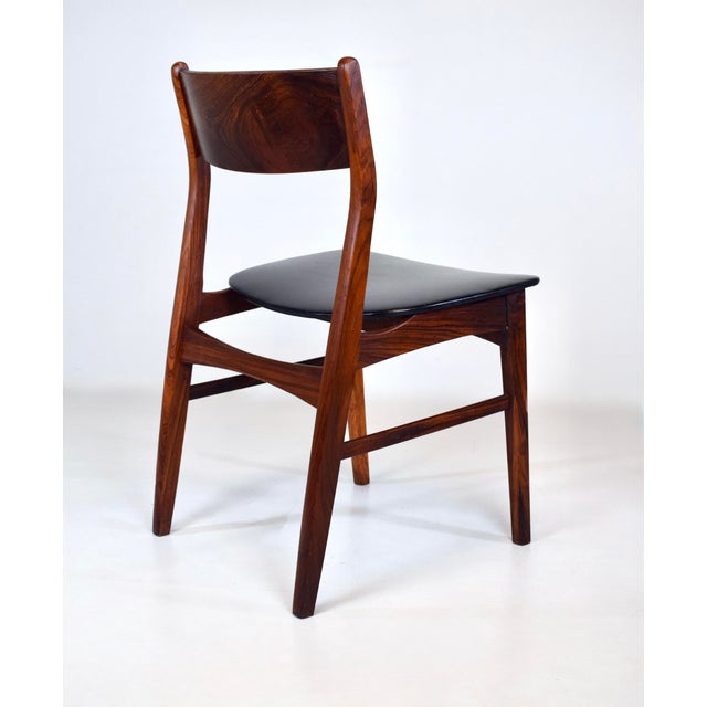 Wood Danish Modern Rosewood Side Chair With Skai Leatherette, 1960s For Sale - Image 7 of 9