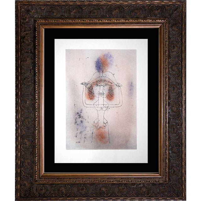 Abstract Paul Klee Lithograph Color Limited Ed. “Singer of the Comic Opera" W/Frame For Sale