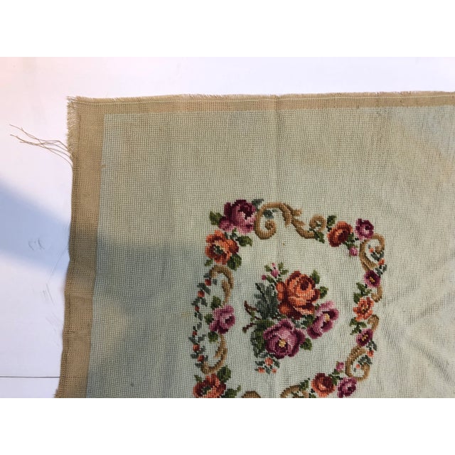 Victorian Victorian Style Floral Handmade Seat Cover For Sale - Image 3 of 5