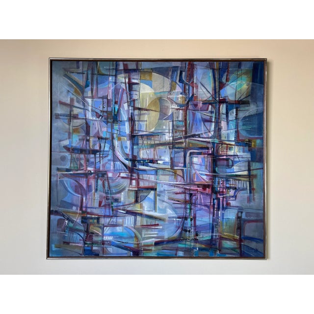 Oswaldo Gutierrez (1917) Cuban Artist Expressionist Oil on Canvas Painting For Sale - Image 13 of 13