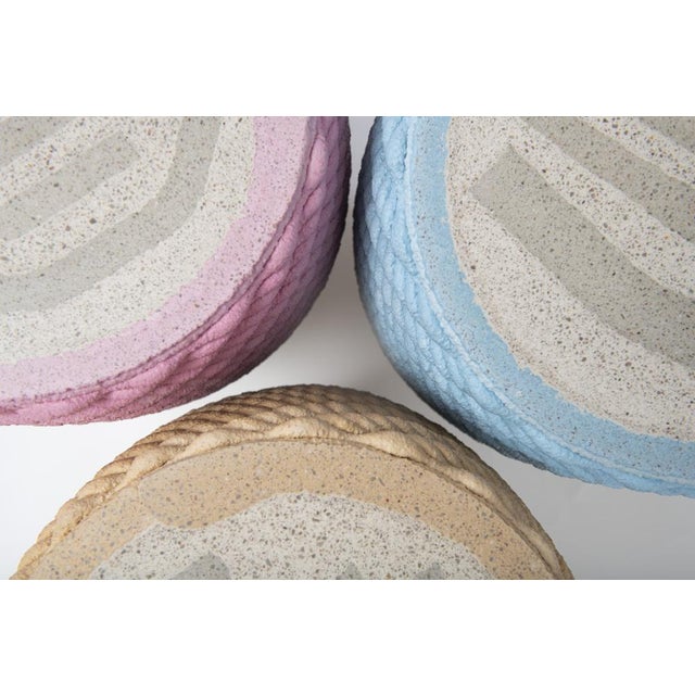 Beige Set of Three Metric Stools by Philipp Aduatz Design, Set of 3 For Sale - Image 8 of 13