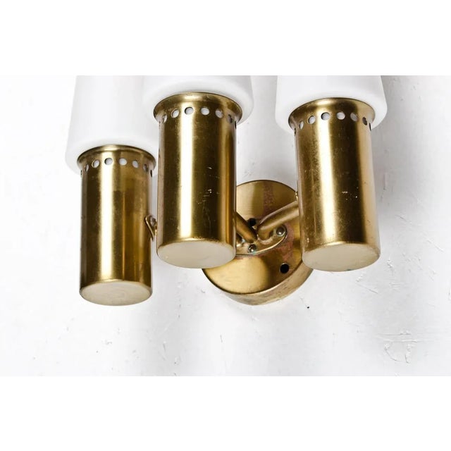 1950s Wall Sconce in Brass and Opaline Glass by Hans-Agne Jakobsson, 1950s For Sale - Image 5 of 8