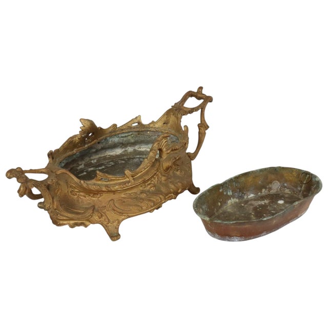 Early 20th Century Rococo-Style Gilt Jardinière Flower Planter For Sale - Image 14 of 18