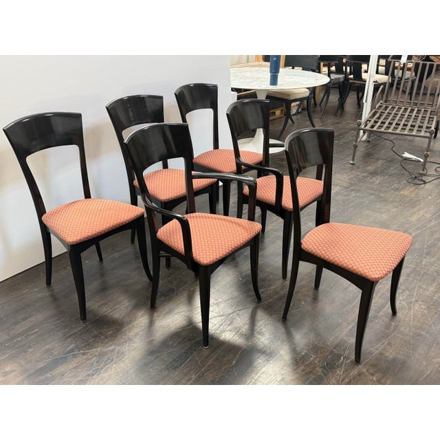Italian Antonio Sibau for Sibau Furniture Dining Chairs, Set of Six For Sale - Image 3 of 12