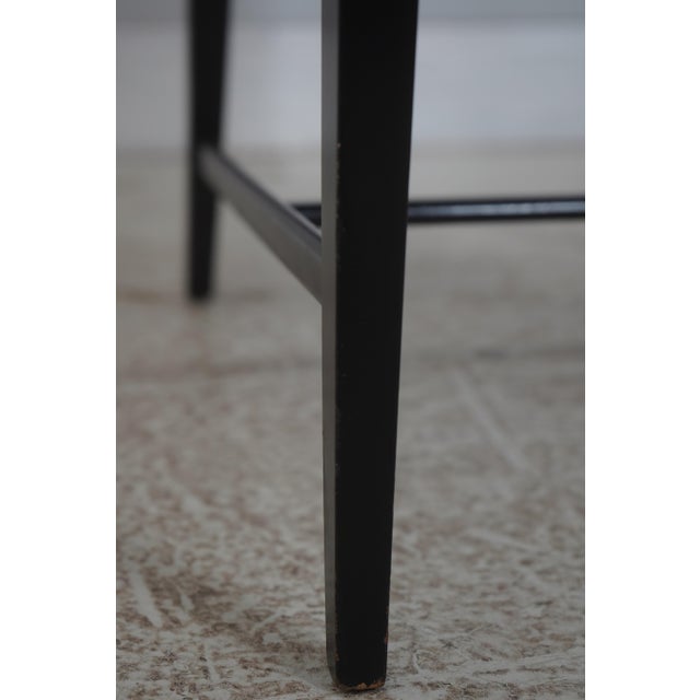 Set of 6 Regency Style Black Lacquer Dining Room Chairs For Sale - Image 15 of 18
