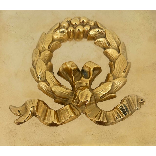 Early 21st Century Italian Laudarte Srl Gilt Bronze Wreath Bookends by Giovanni Malerba, Pair For Sale - Image 5 of 9