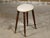 English Turned Oak 19th Century Stool on Casters with Oval Upholstered Seat For Sale - Image 11 of 12