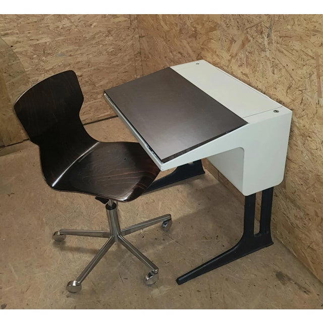 Elmar Children's Writing Desk & Chair by Luigi Colani for Flötotto, 1970s, Set of 2, in Very Good conditions. Designed...