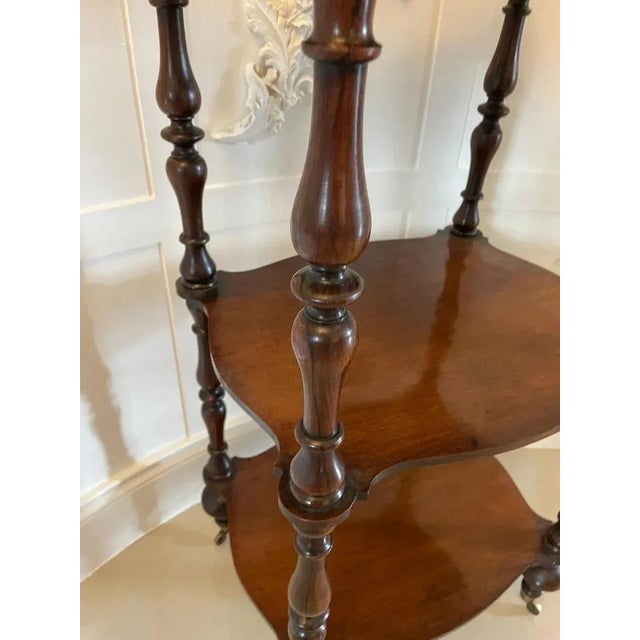 Antique Victorian Rosewood Freestanding Shelf For Sale - Image 11 of 13