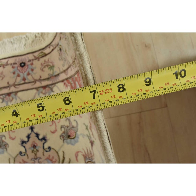 Fine Tabriz Runner 2’8” X 15’6” Ivory Wool Traditional Hand-Knotted Oriental Rug For Sale - Image 13 of 15