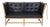 Spoke Back Sofa in Beech and Black Leather by Børge Mogensen, 1963 For Sale