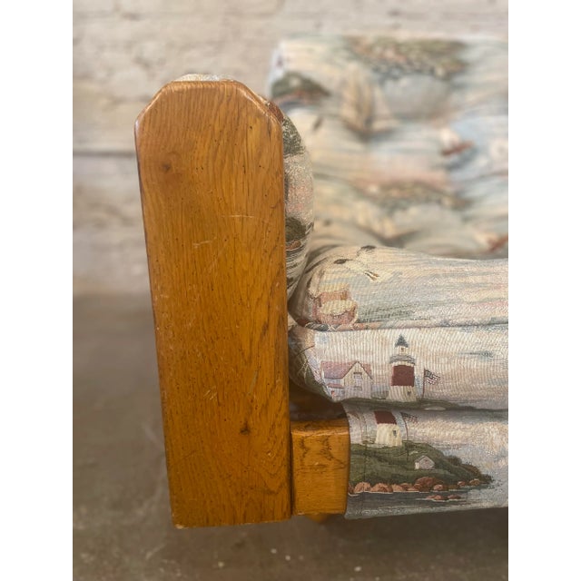 Modern 1980s Vintage Wood Rustic Swivel Chairs - a Pair For Sale - Image 3 of 12